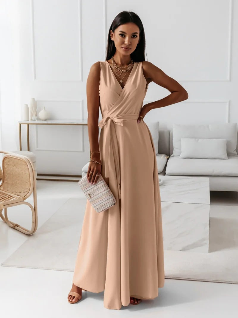 Sorenza | Women's V-Neck Wrap Maxi Dress