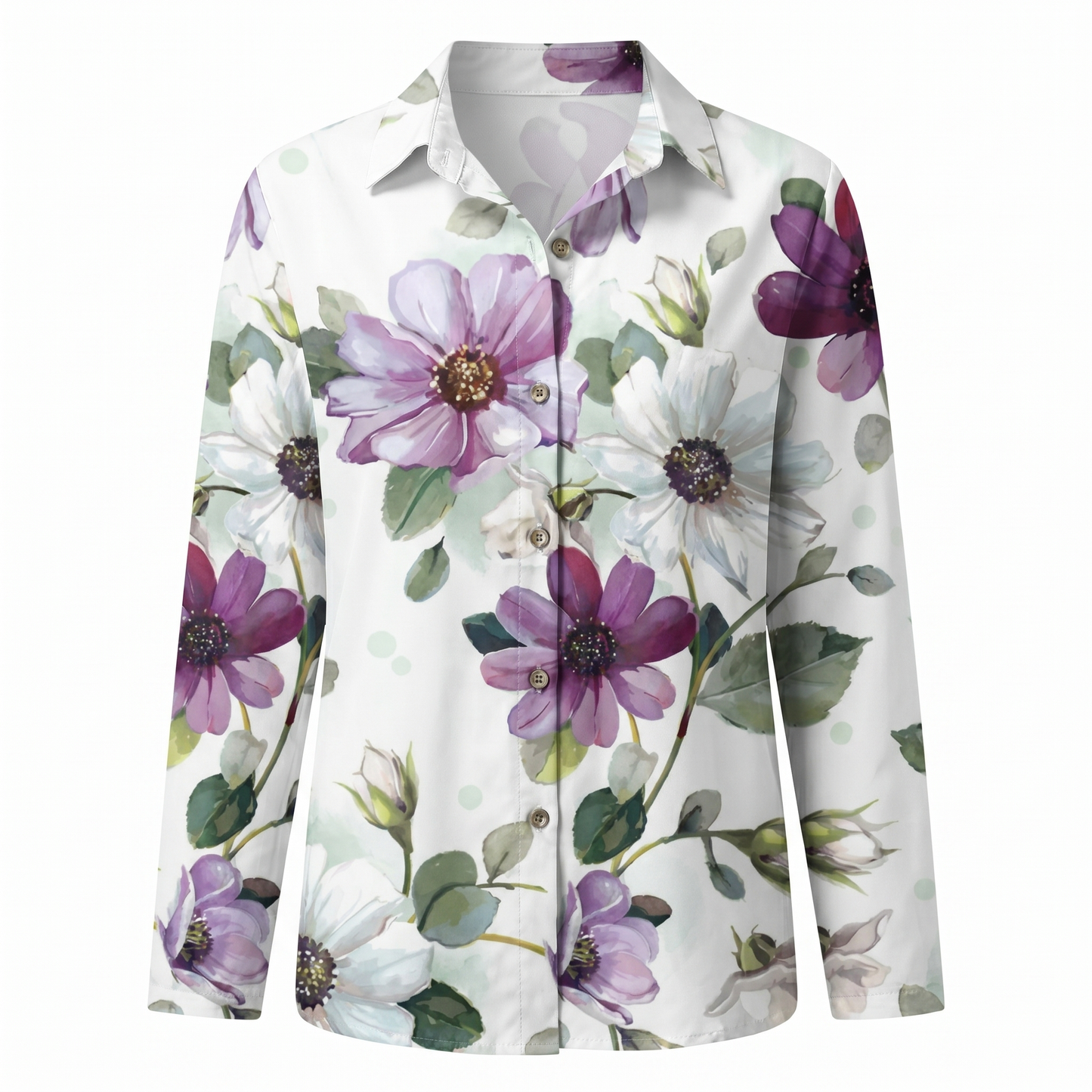 Women's Blouse | Abstract Print Split Neck